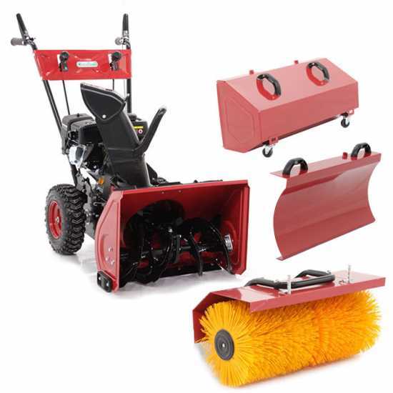 GeoTech SS 680 WEL EVO - Benzin Schneefr&auml;se mit E-Starter - L&auml;nge des Fr&auml;sers 50 cm - Mehrzweckger&auml;t - mit Radantrieb