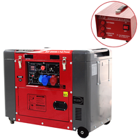 GeoTech Pro DGP8500SE-3 - Leiser Diesel-Stromerzeuger mit R&auml;dern mit AVR-Regelung 6 kW - Dauerleistung 5.5 kW Full-Power + ATS 400V