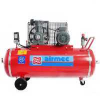 Airmec CR 204 K18+C TP - Kompressor mit Riemenantrieb - 400V Elektromotor - Tank 200 lt