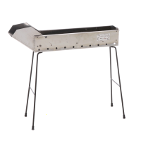 Cruccolini Inox 50 cm - Lammspie&szlig;e-Kohlegrill - Kochfl&auml;che 47 x 11 cm