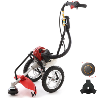 GeoTech WBC 520 - Benzin Rasentrimmer zum Schieben - Gemischmotor 52 ccm - M&auml;hger&auml;t