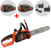 Black &amp; Decker GKC1825L20-QW -  Elektro Kettens&auml;ge - Akku 18V 2Ah + Gratis 18-V-Akku 2 Ah