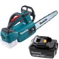 Batteriebetriebene Elektro Kettens&auml;ge Makita DUC254C -  Akku 3Ah 18V und Akkuladeger&auml;t