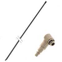 Schwarzer Schaft f&uuml;r Olivenr&uuml;ttler mit Hahn - fest - aus Aluminium ExtraLight 100 cm