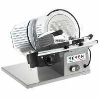 Seven Italy PS 220 PRO Silver - Aufschnittmaschine mit Messer 220 mm - Schleifaufsatz im Lieferumfang - 160 W