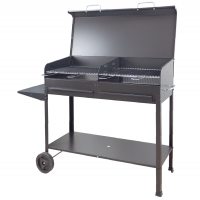Seven Italy Vanessa 2G - Handgefertigter Holzkohlegrill aus Eisen - 2x 47.5x37cm