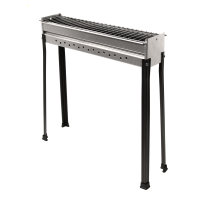 Seven Italy BBQ-60 INOX - Holzkohlegrill für Lammspieße - 60x14cm