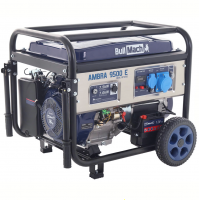 BullMach AMBRA 9500 E - Benzin-Stromerzeuger mit R&auml;dern mit AVR-Regelung 7.5 kW - Dauerleistung 7 kW - 230V