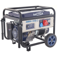 BullMach AMBRA 6500-3 - Benzin-Stromerzeuger auf R&auml;dern mit AVR-Regelung 5.5 kW - Dauerleistung 5 kW - 400V