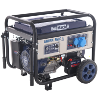 BullMach AMBRA 6500 E - Benzin Stromerzeuger auf R&auml;dern mit AVR-Regelung 5.5 kW - Dauerleistung 5 kW - 230V
