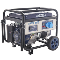 BullMach AMBRA 6500 - Benzin-Stromerzeuger auf R&auml;dern mit AVR-Regelung  5.5 kW - Dauerleistung 5 kW - 230V