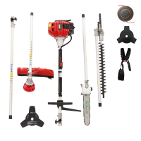GeoTech GT-2 52 L - Motorsense mit Benzinmotor - 52 cc - Multifunktionsger&auml;t - Ast- und Heckenschere - Freischneider