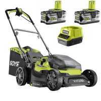 Ryobi Hybrid RY18LMH37A-250 - Akku Rasenm&auml;her - 2x18V/5Ah - 37 cm Schnittbreite