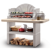 Palazzetti St. Tropez - Grillkamin aus Beton - Grillfl&auml;che 76x40 cm
