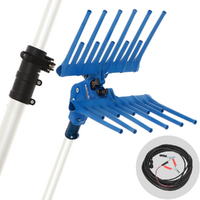 Paterlini B-Fly - Peigne vibreur &eacute;lectrique 206/296 cm &agrave; batterie de type automobile avec c&acirc;ble inclus - Perche t&eacute;lescopique en aluminium