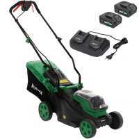 Akku-Rasenm&auml;her zum Schieben RIBIMEX PRBAT20-TON33 - 2x20V 4Ah Akku - 34 cm Schnittbreite