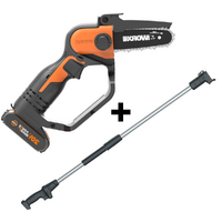 Worx WG324E - Akku-Handkettensäge 20V 2 Ah + Verlängerungsschaft