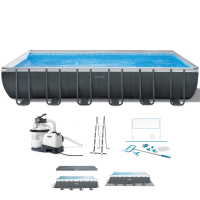 Intex Ultra XTR Frame 26368NP - 732x366x132 cm - Aufstellpool + Reinigungs- + Volleyballset