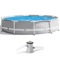 Intex Prisma Frame 26702NP - &Oslash;305x76 cm - Runder Pool + Filterpumpe
