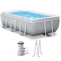 Intex Prisma Frame 26784NP - 300x175x80 cm - Aufstellpool + Filterpumpe und Poolleiter
