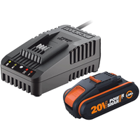 Starter Kit Worx 20V 2Ah Akku und Schnellladeger&auml;t