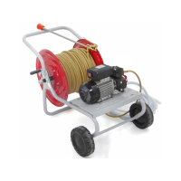 Elektrische Spr&uuml;hmotorpumpe auf R&auml;dern - Dal Degan DL218 Pumpe - 20 bar max - 18L/min
