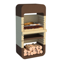 Linea VZ Monopoli - Grillkamin f&uuml;r Brennholz/Holzkohle