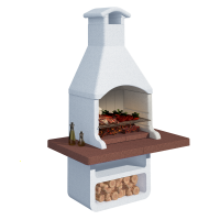 Linea VZ Portorotondo - Grillkamin - f&uuml;r Holz und Holzkohle