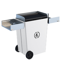 Linea VZ Party weiss - Pelletgrill mit Pyrolyse-Technologie auf R&auml;dern
