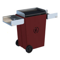 Linea VZ Party rot - Pelletgrill mit Pyrolyse-Technologie auf R&auml;dern