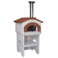 Linea VZ Ponza - Holzbackofen für den Aussenbereich, mit Basis - Kochkammer 55x59 cm