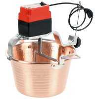 NuovaFac Cuoca Automatica - Elektrischer Induktions-R&uuml;hrtopf aus geh&auml;mmertem Kupfer - 9l - 24W