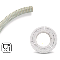 Saugschlauch, spiralf&ouml;rmig, durchsichtig aus PVC f&uuml;r Lebensmittel &Oslash; 20 mm - Meter 5