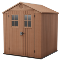Keter Darwin braun - Gartenhaus - mit Frontfenstern - 190x183x221 cm