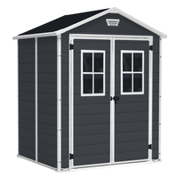 Keter Manor schwarz - Gartenhaus -  mit Frontfenstern - 185x152x226 cm