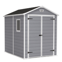 Keter Manor grau - Gartenhaus - mit Seitenfenster - 186x237x227 cm