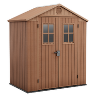 Keter Darwin braun - Gartenhaus - mit Frontfenstern - 190x122x221 cm