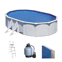 Gre Fidji Oval 610x375x120cm - Ovaler Stahlwandpool