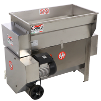 Grifo DVEP20IR - Elektrische Abbeermaschine aus Edelstahl mit Pumpe und Walzen - mit Schutzvorrichtungen