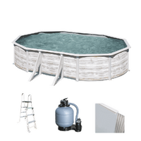 Gre Finlandia Oval 500x300x120cm - Stahlwandbecken