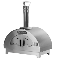 Quattro Stagioni Holzbackofen f&uuml;r Pizza - Farbe: Anthrazit - f&uuml;r 1 Pizza
