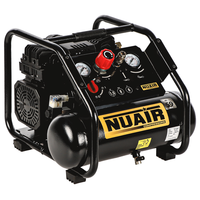Nuair Siltek TB 6  - Schallged&auml;mpfter tragbarer elektrischer Kompressor - 1.5 PS - 6 l &ouml;lfrei
