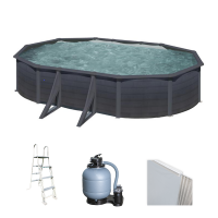 Gre Kea Ovale 610x375x120cm - Stahlwandpool