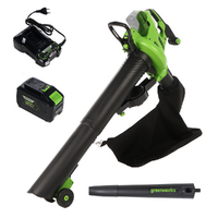 Greenworks GD48BVIIK4- Akku-Laubbl&auml;ser/Laubsauger,  48V/4Ah