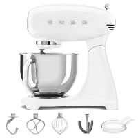 Smeg Full Color wei&szlig; - K&uuml;chenmaschine  - Edelstahlsch&uuml;ssel 4,8 Liter
