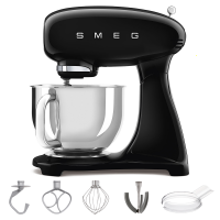 Smeg Full Color schwarz - K&uuml;chenmaschine - Edelstahl-Sch&uuml;ssel 4,8 Liter