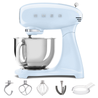SMEG Full Color Pastellblau - K&uuml;chenmaschine - Edelstahlsch&uuml;ssel 4,8 Liter