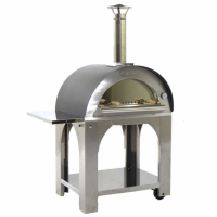 Holzpizzaofen f&uuml;r den Au&szlig;enbereich Cibus INOX - 4 Pizzen