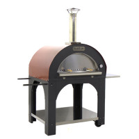 Holzbackofen f&uuml;r den Au&szlig;enbereich Cibus Red - 5 Pizzen