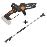 Worx Nitro WG325E - Akku-Handkettens&auml;ge + Verl&auml;ngerungsstange - AKKU UND LADEGER&Auml;T NICHT ENTHALTEN